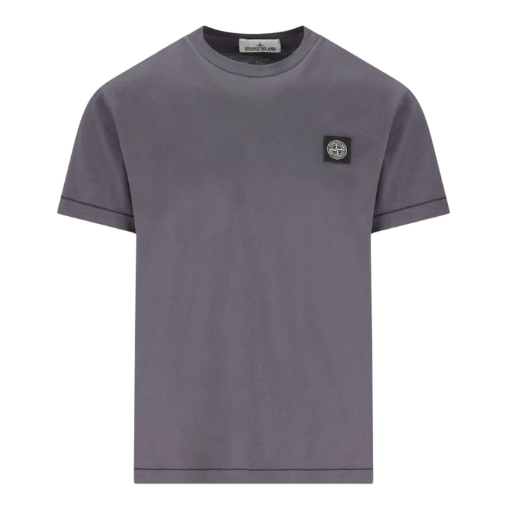 Stone Island Compass Patch Logo Dark Charcoal Grey T-shirt