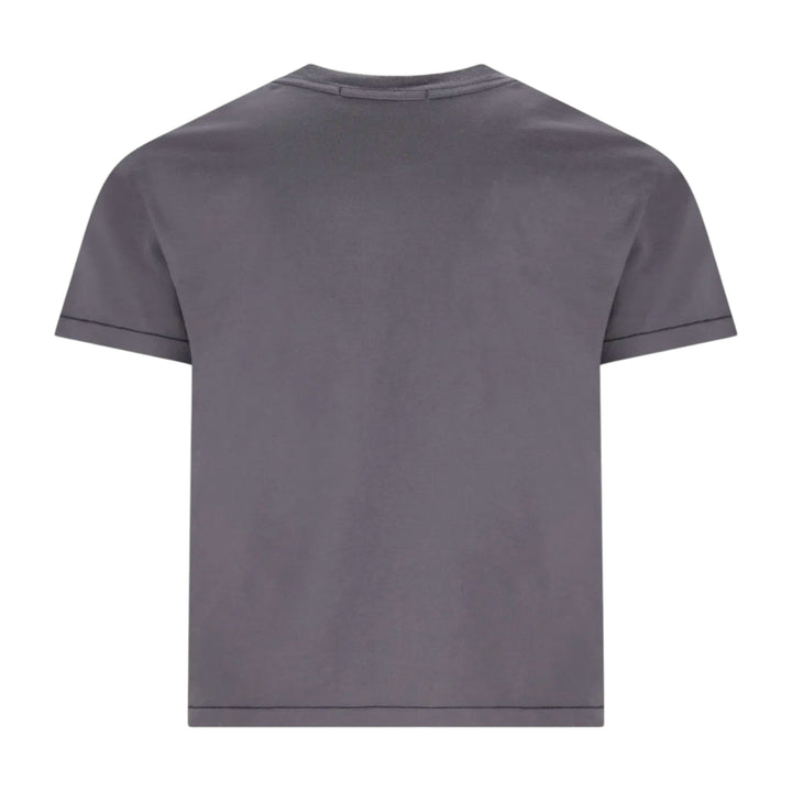 Stone Island Compass Patch Logo Dark Charcoal Grey T-shirt