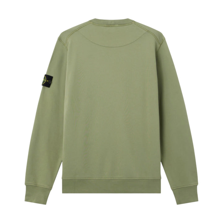 Stone Island Organic Fleece Cotton Sage Green Sweatshirt