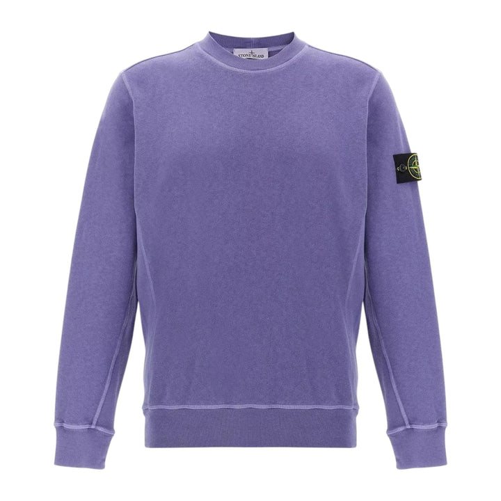 Stone Island  Fleece 'Old' Effect  Purple Sweatshirt