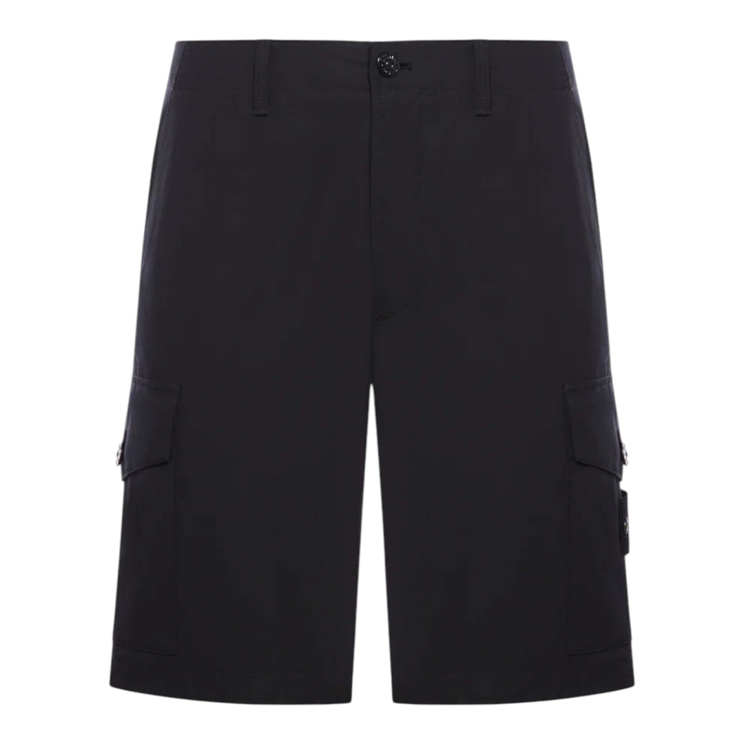 Stone Island Black Cargo Bermuda Ghost Shorts