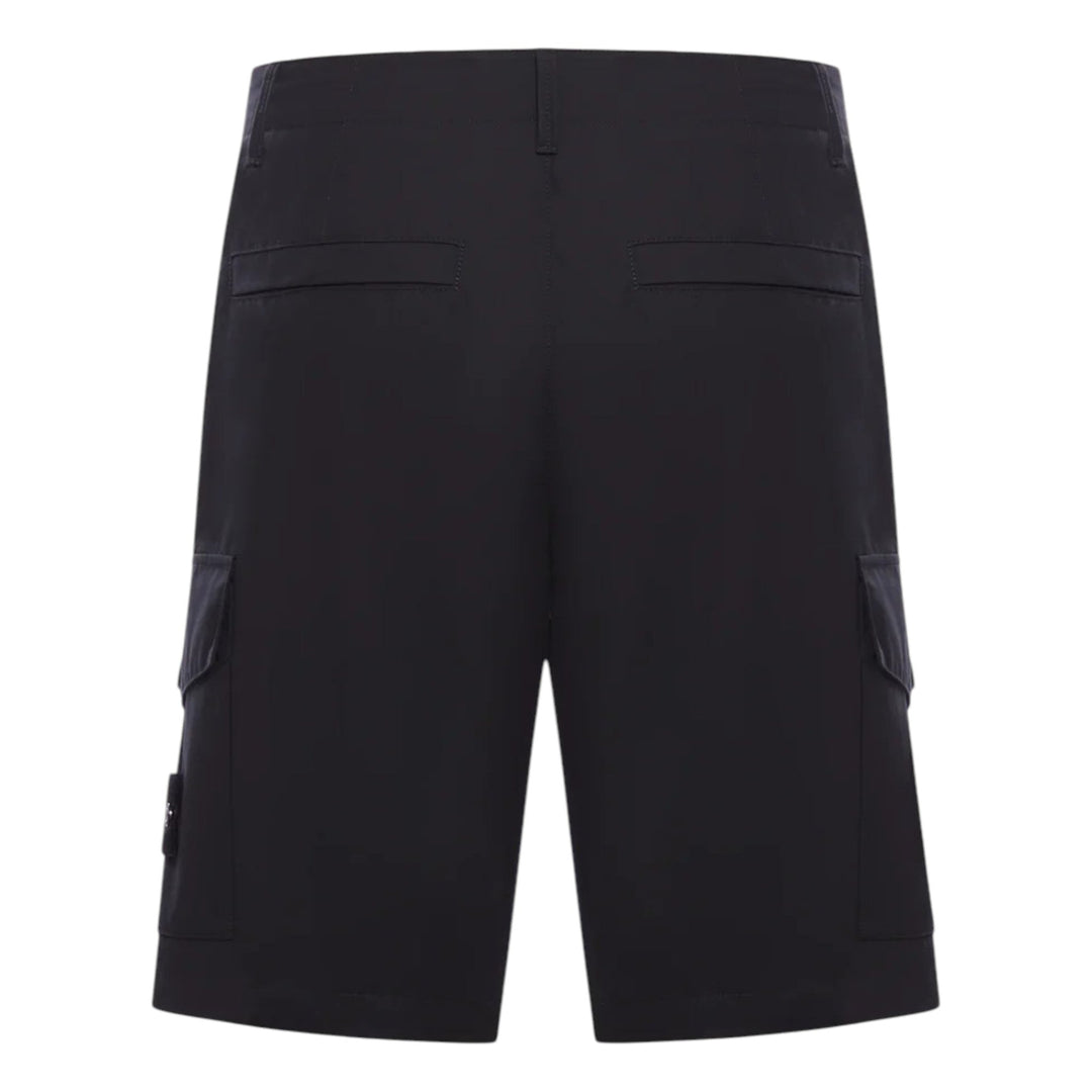 Stone Island Black Cargo Bermuda Ghost Shorts