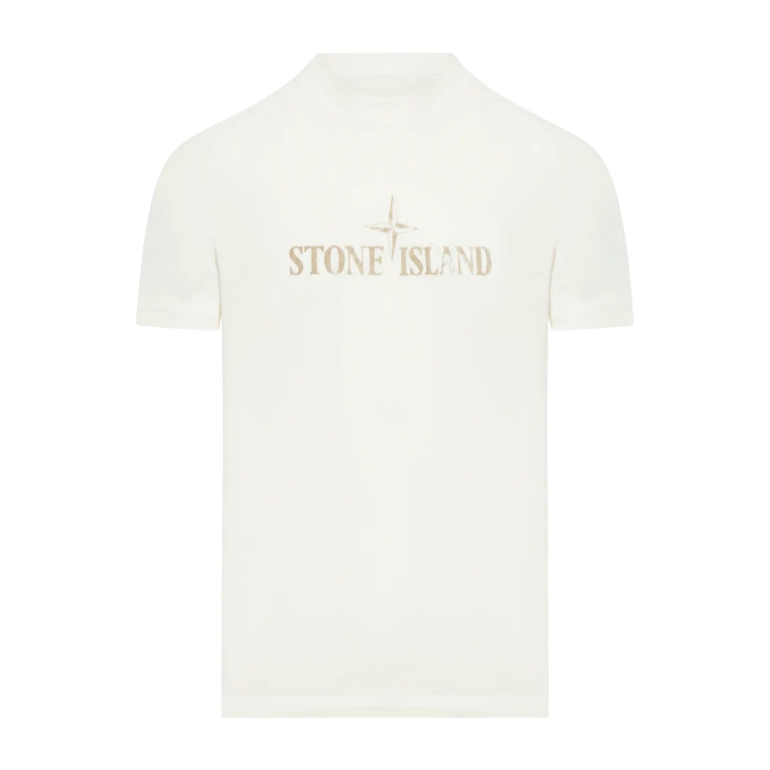 Stone Island Front Print Ivory T-shirt