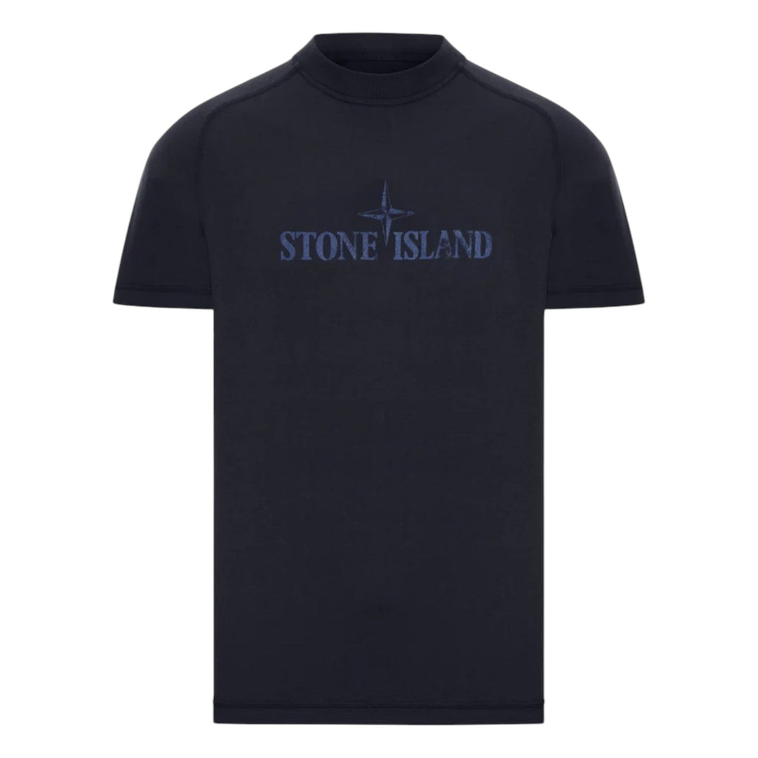 Stone Island Front Print Navy T-shirt