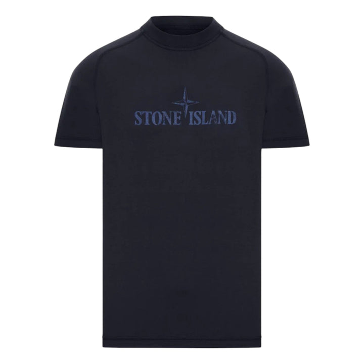 Stone Island Front Print Navy T-shirt