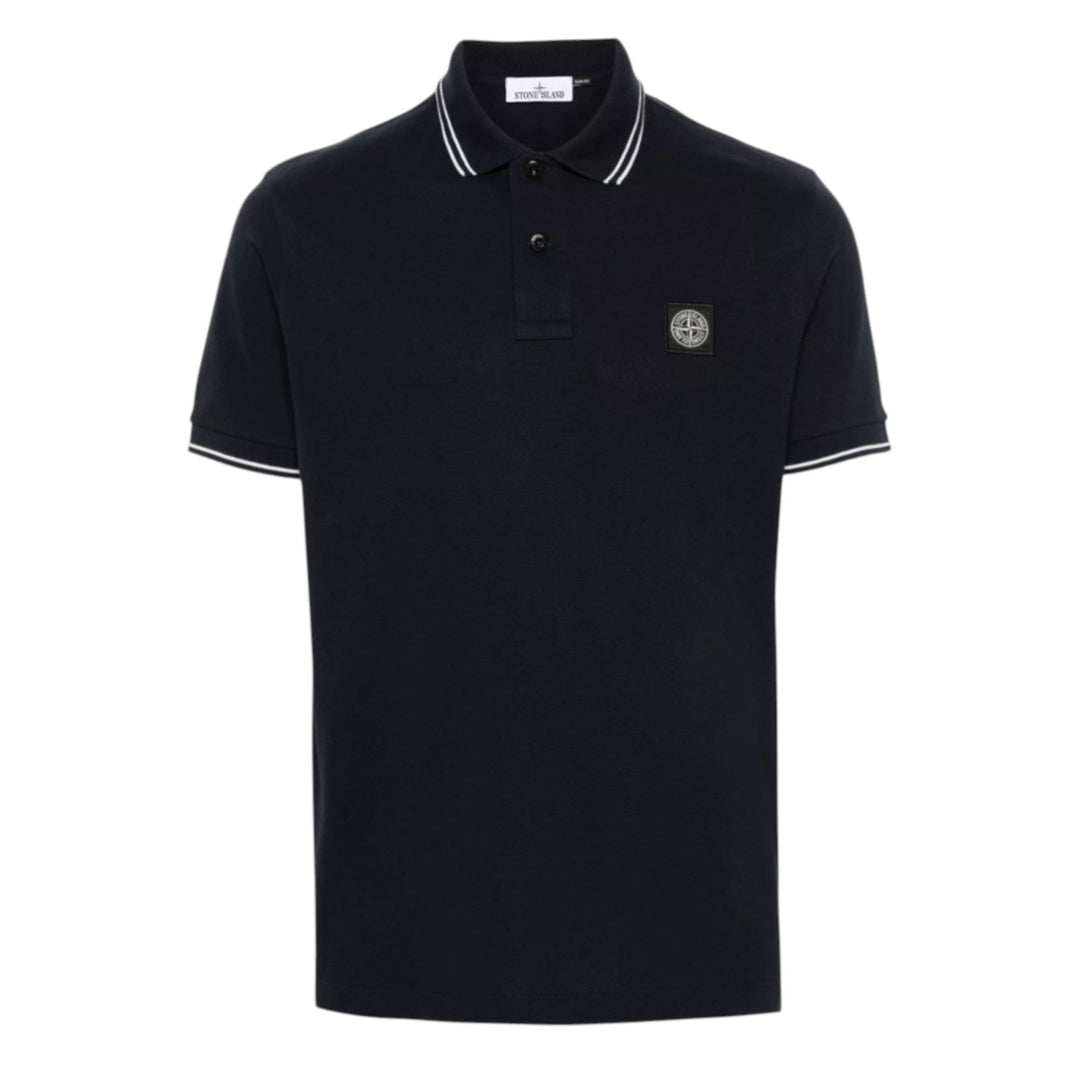 Stone Island Black Cotton Polo
