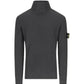 Stone Island Lead Grey Full Rib Wool Turtleneck Sweatshirt