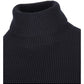 Stone Island Navy Blue Full Rib Wool Turtleneck Sweatshirt