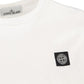 Stone Island, White Compass Patch Crewneck T-Shirt - True Labels