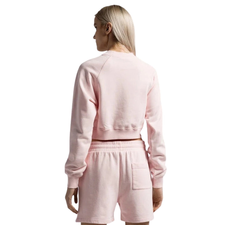 Casablanca Printed Cropped Equipement Sportif Pink Sweatshirt Womens