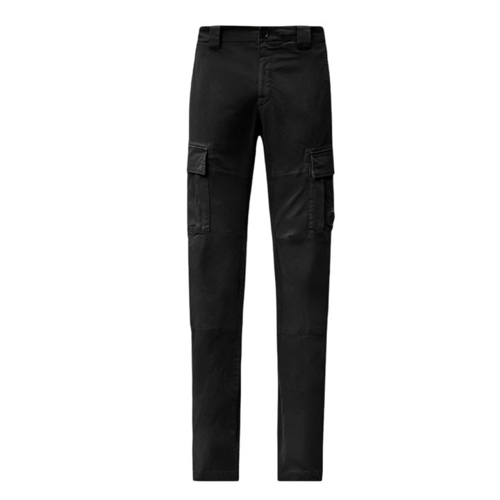 C.P. Company Stretch Sateen Ergonomic Black Sand Cargo Pants