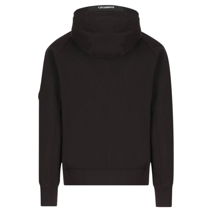 C.P. Company, Black Zip Closure Hooded Sweatshirt