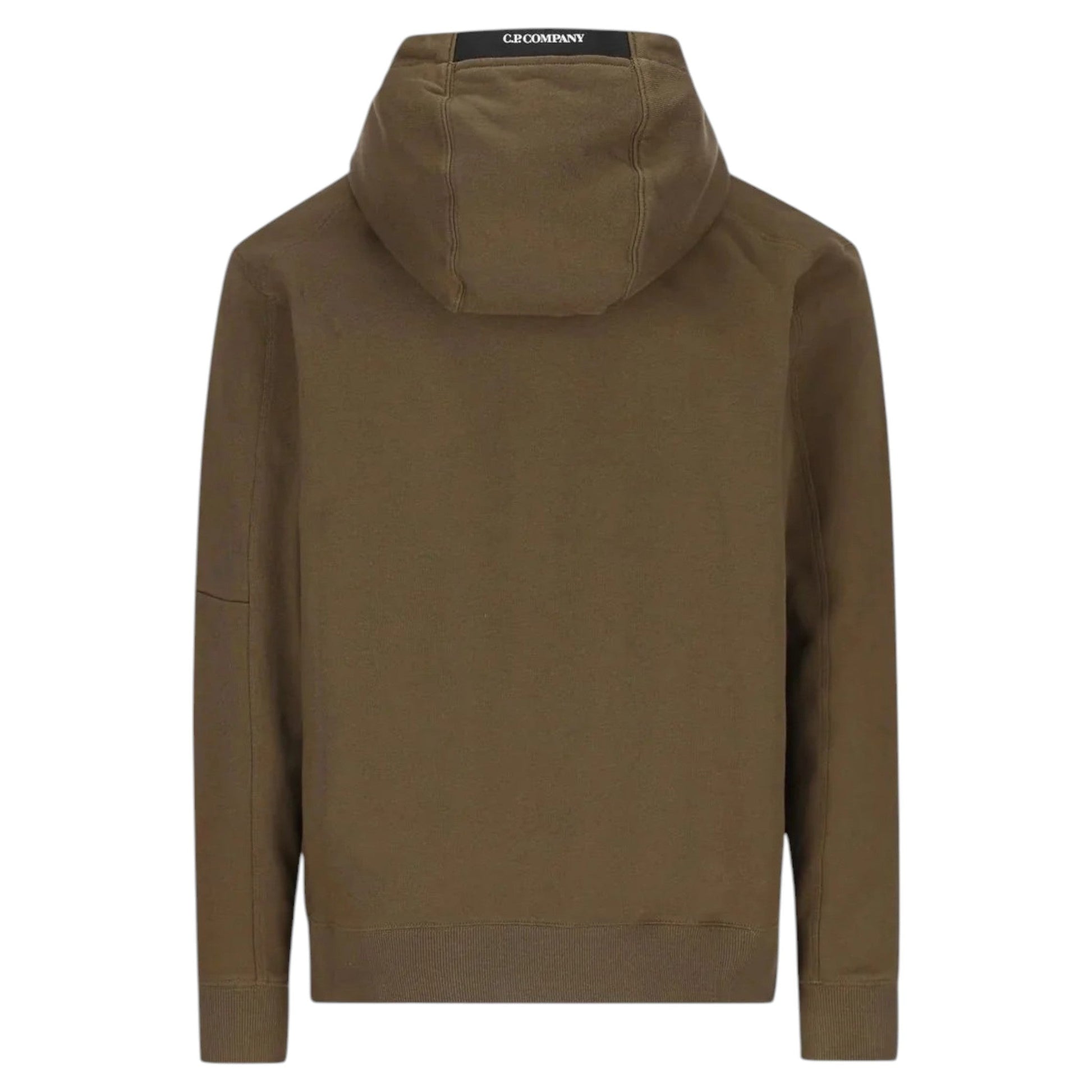 C.P. Company, Brushed Cotton Fleece Green Hoodie