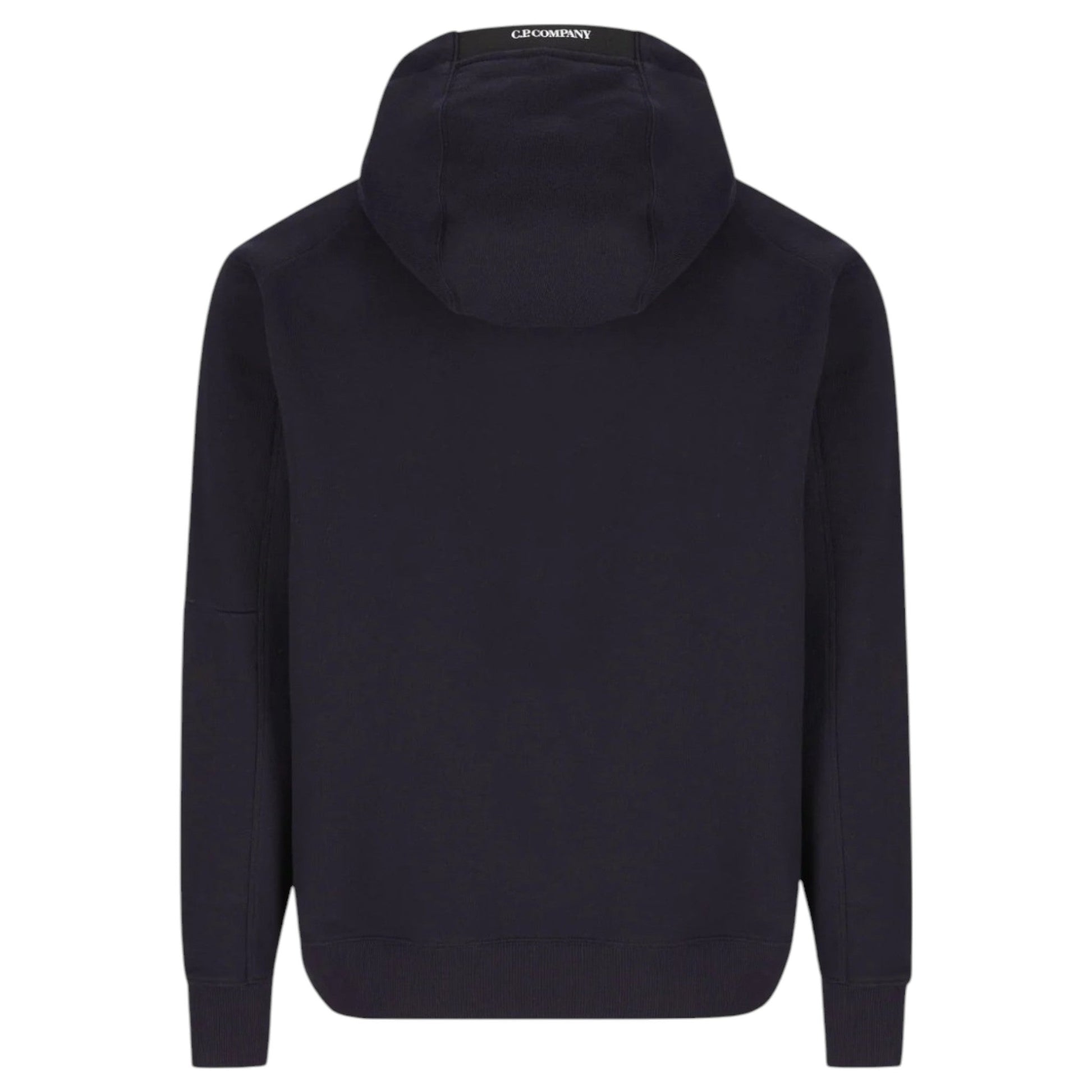 C.P. Company, Brushed Cotton Fleece Navy Blue Hoodie