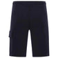 C.P. Company, Light Fleece Logo Pocket Black Shorts
