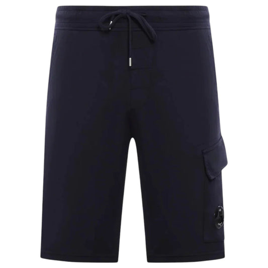 C.P. Company, Light Fleece Logo Pocket Black Shorts