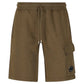 C.P. Company, Light Fleece Logo Pocket Ivy Green Shorts