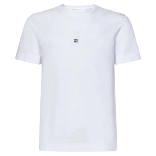 GIVENCHY, 4G Logo-Embroidered White Cotton T-Shirt