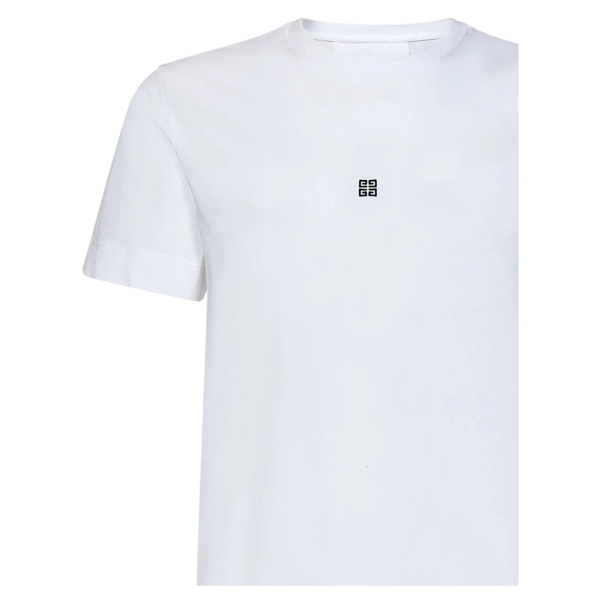 GIVENCHY, 4G Logo-Embroidered White Cotton T-Shirt