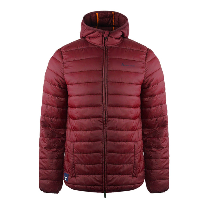 Aquascutum London Logo Bordeaux Red Active Hoodie Jacket - Style Centre Wholesale