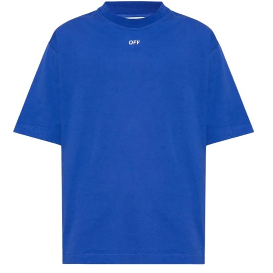 Off-White Off Stamp Logo Skate Fit Dark Blue T Shirt