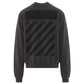 Off-White Diag Line Back Logo Black Sweatshirt
