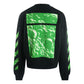 Off White Moon Tab Design Oversized Fit Black Sweatshirt