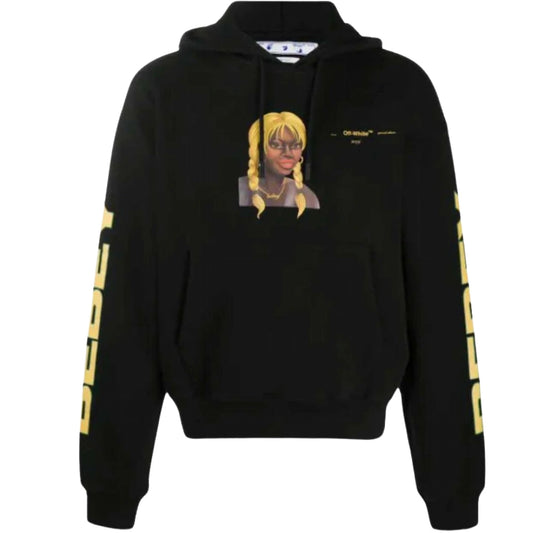 Off-White X Theophilus London Bebey Arrow Oversized Black Hoodie