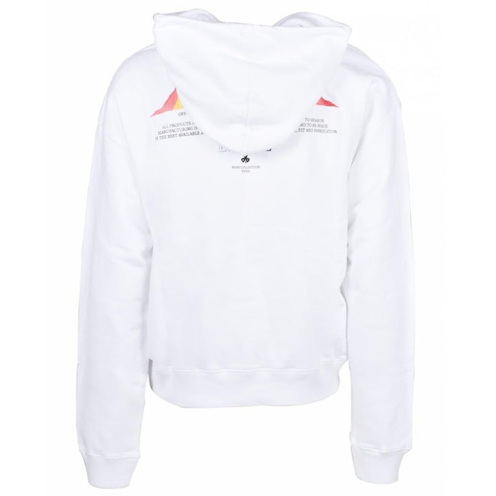 Off-White Graffiti Paint Logo White Hoodie