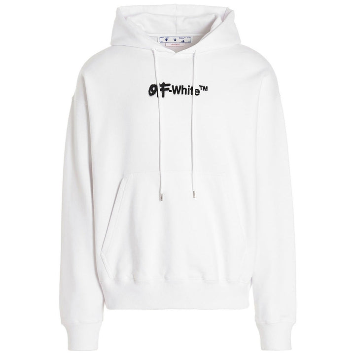 Off-White Spray Helvetica Skate Fit White Hoodie