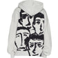 Off White Face Design Skate Fit Grey Hoodie