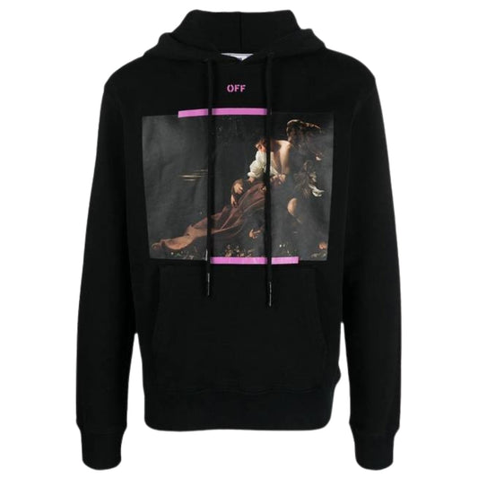 Off-White Arrow Caravaggio St Fran Slim Fit Black Hoodie