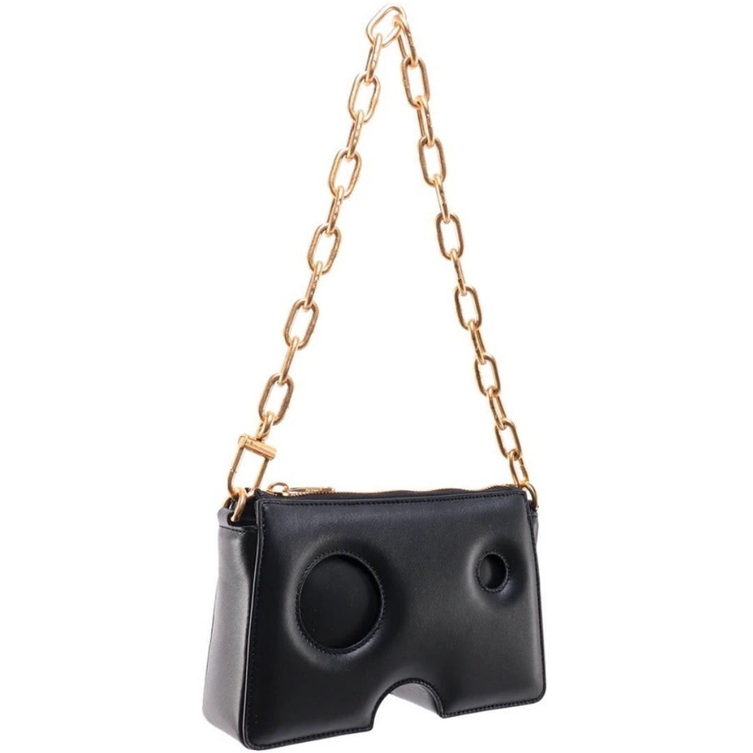 Off-White Burrow Zipped Pouch Black Shoulder Bag