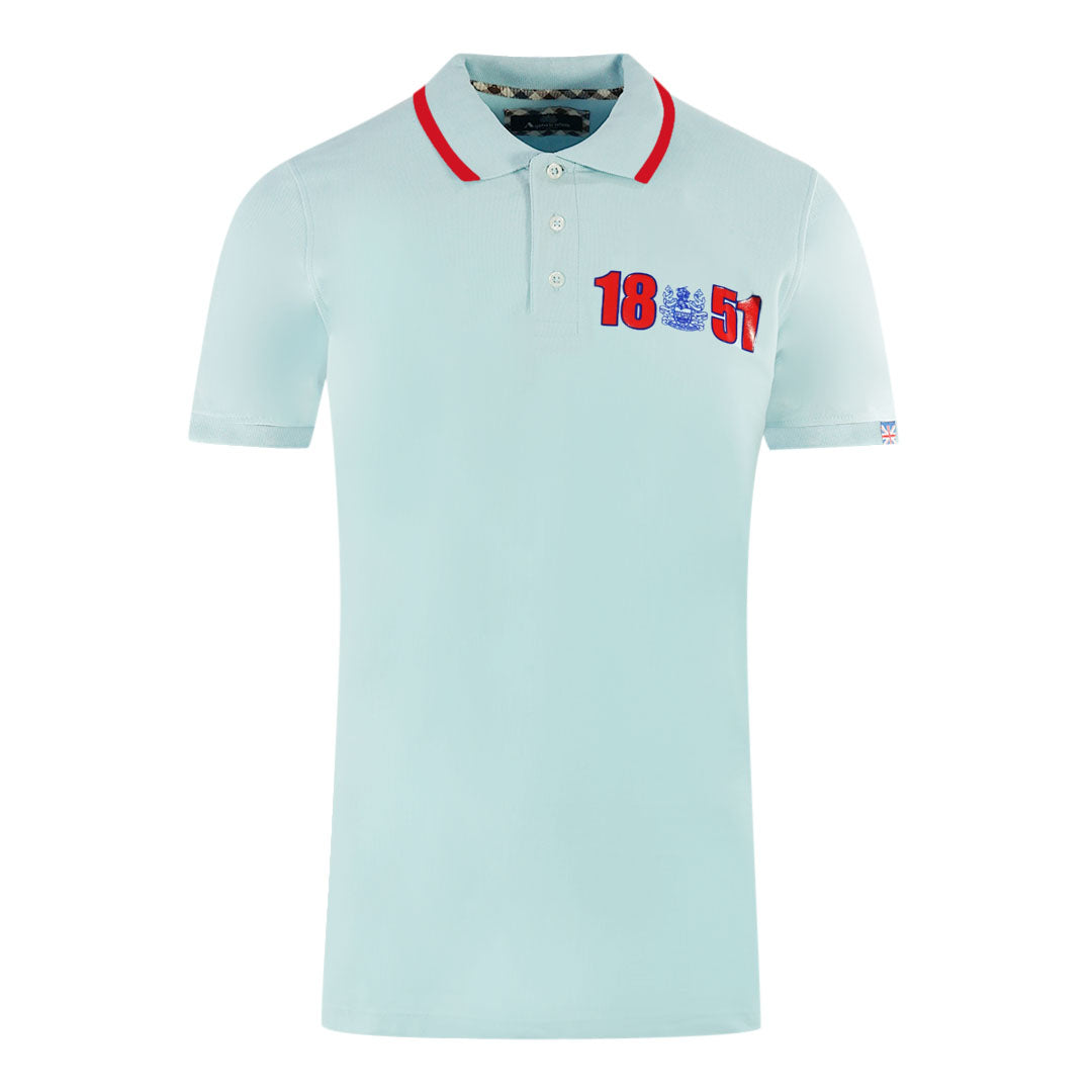 Aquascutum London 1851 Light Blue Polo Shirt 1 - Style Centre Wholesale