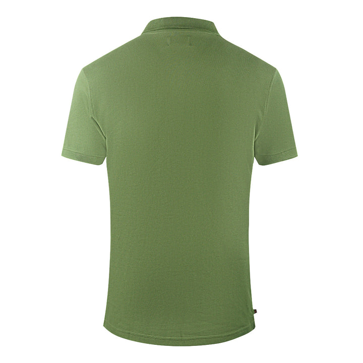 Aquascutum Brand Logo Plain Army Green Polo Shirt - Style Centre Wholesale
