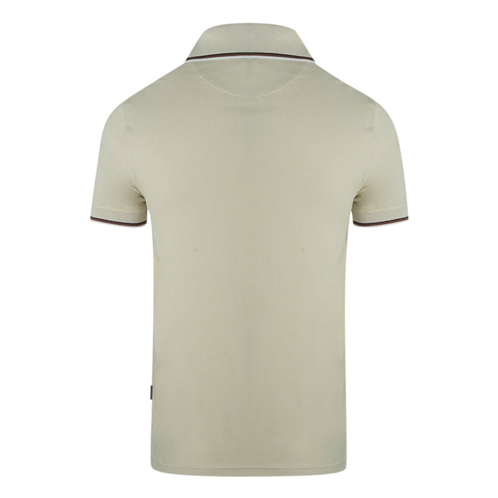 Aquascutum Brand Logo Beige Polohirt