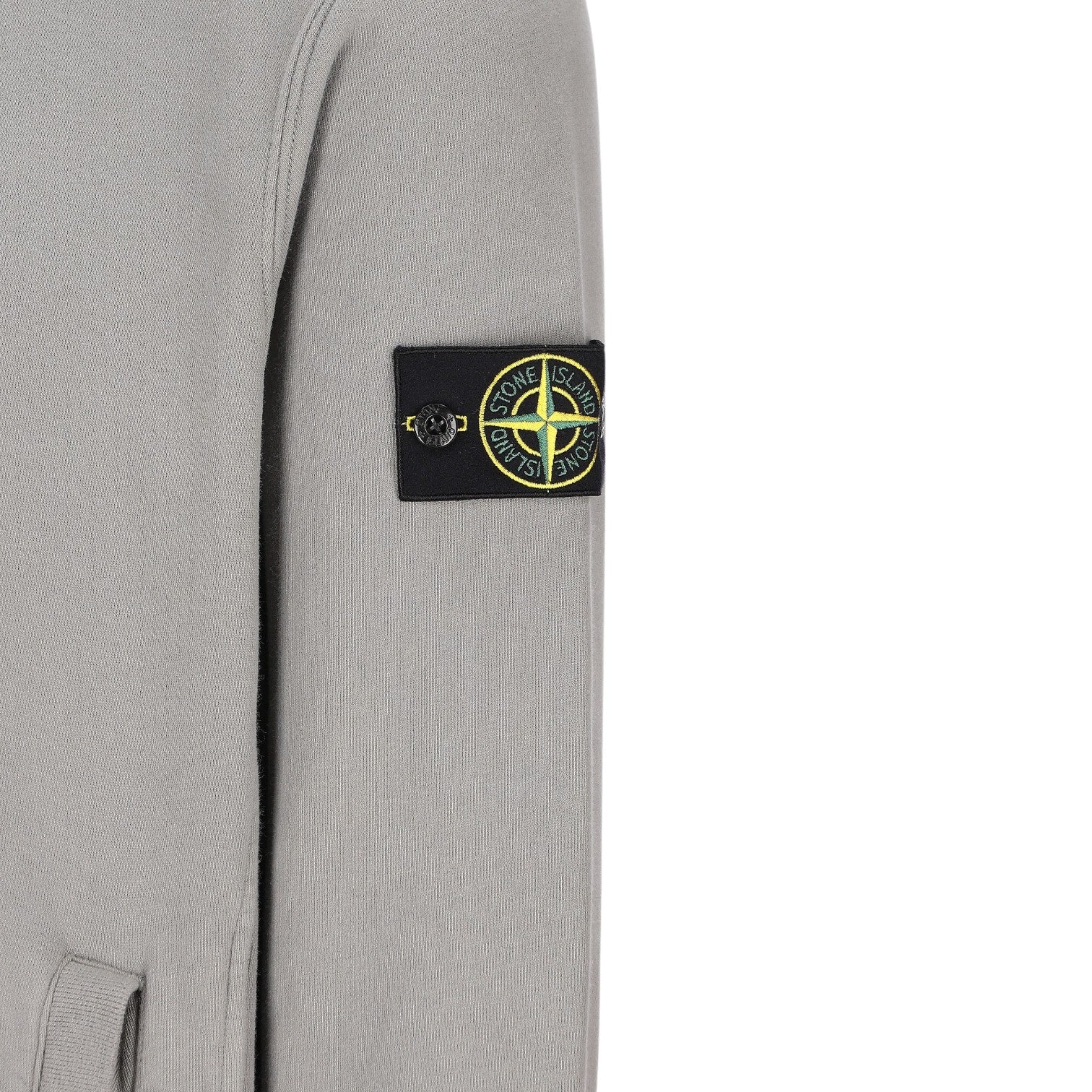 Stone Island, Cement Grey Hoodie Organic Cotton - True Labels