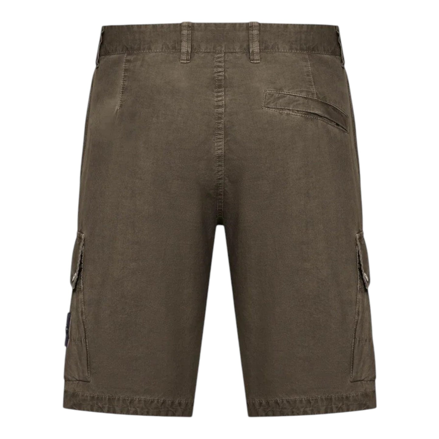 Stone Island, Slim Fit Cargo Shorts with Zip Pockets in Military Green