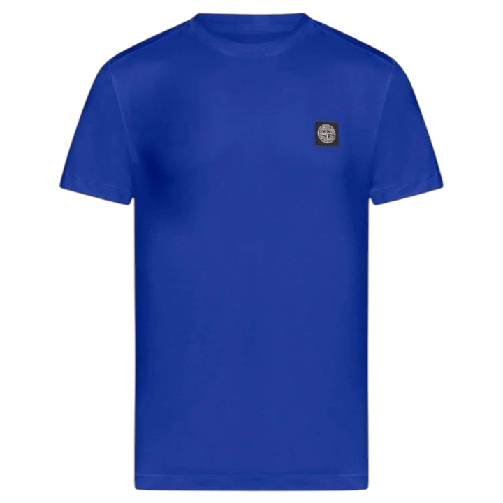 Stone Island, Compass Patch Crewneck T-Shirt - Royal Blue