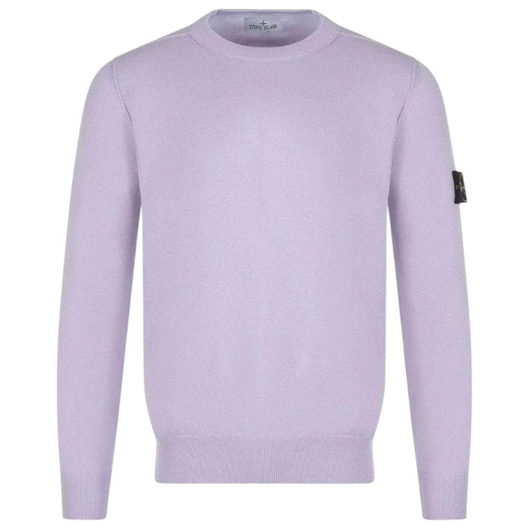 Stone Island Lilac Compass Patch Crewneck Sweatshirt - True Labels