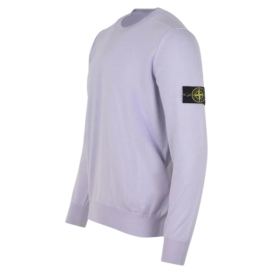 Stone Island Lilac Compass Patch Crewneck Sweatshirt - True Labels