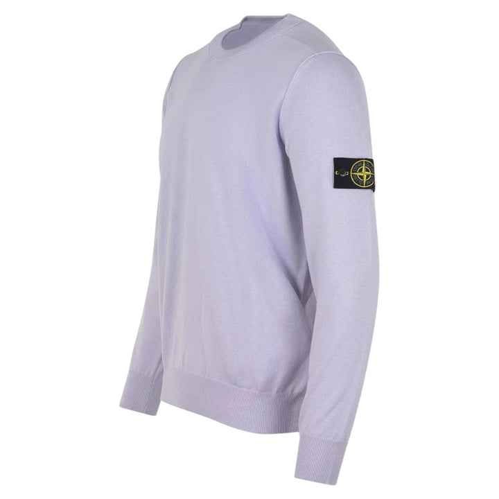 Stone Island Lilac Compass Patch Crewneck Sweatshirt - True Labels