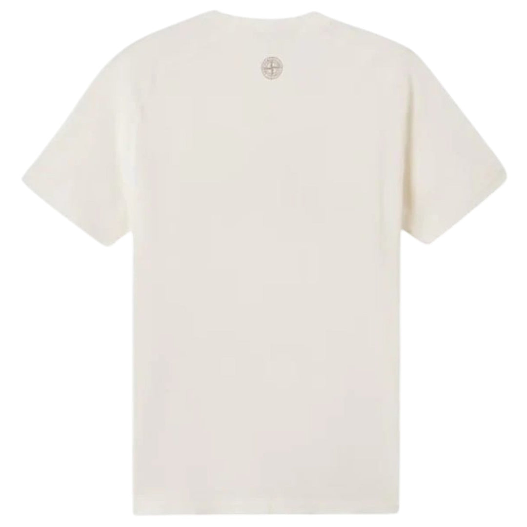 Stone Island, Logo Printed Crewneck T-Shirt - Ivory