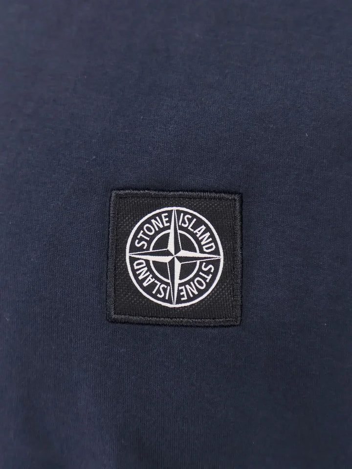 Stone Island, Navy Compass Patch Crewneck T-Shirt