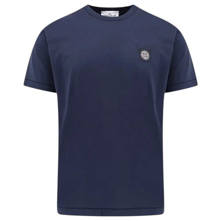 Stone Island, Navy Compass Patch Crewneck T-Shirt