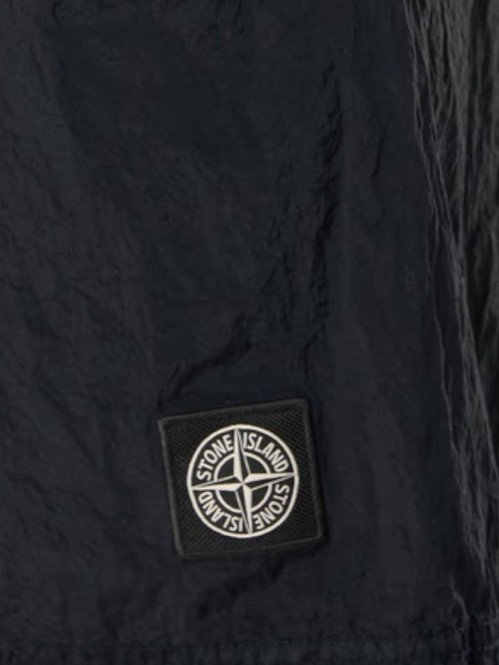 Stone Island, Brushed Nylon Navy, Compass Patch Swim Shorts
