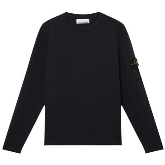 Stone Island Navy Light Knit Crewneck Jumper - True Labels