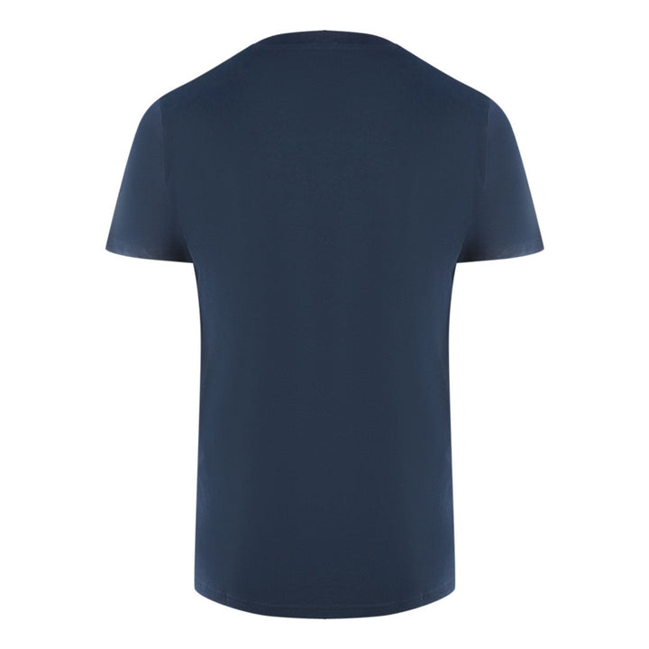 Aquascutum London Tonal Aldis Logo Navy Blue T Shirt - Style Centre Wholesale