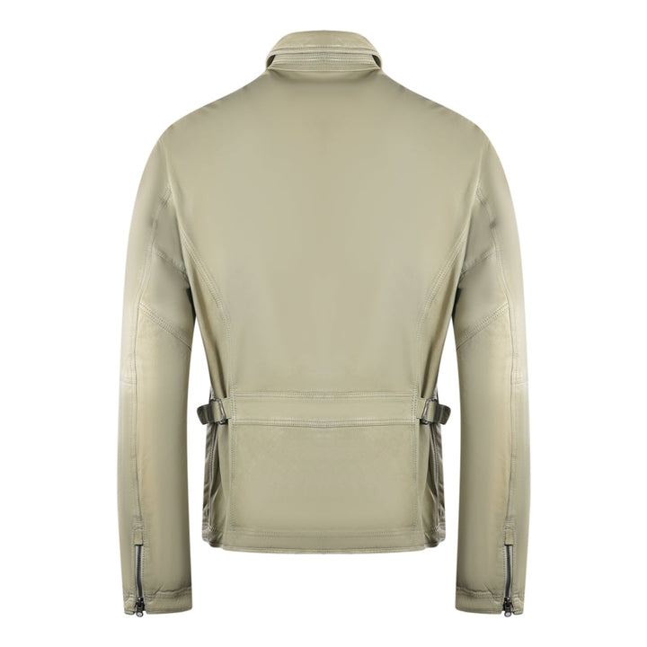 Parajumpers Truman Leather London Fog Beige Leather Jacket