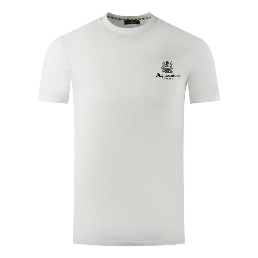 Aquascutum Active Small Logo Pocket Optical White T-Shirt AA FW23 TS004 01 - Style Centre Wholesale